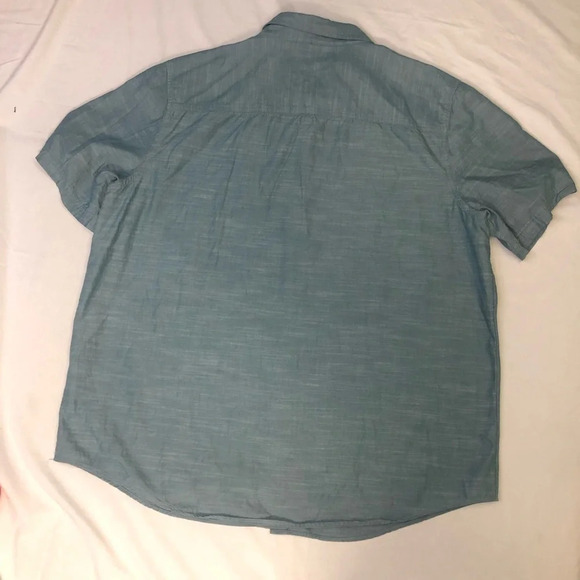 Cariloha Cotton/Bamboo Light Blue-Green Short Sleeve Shirt 2XL - Picture 3 of 8